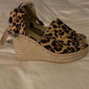 Leopard Espadrille Wedges